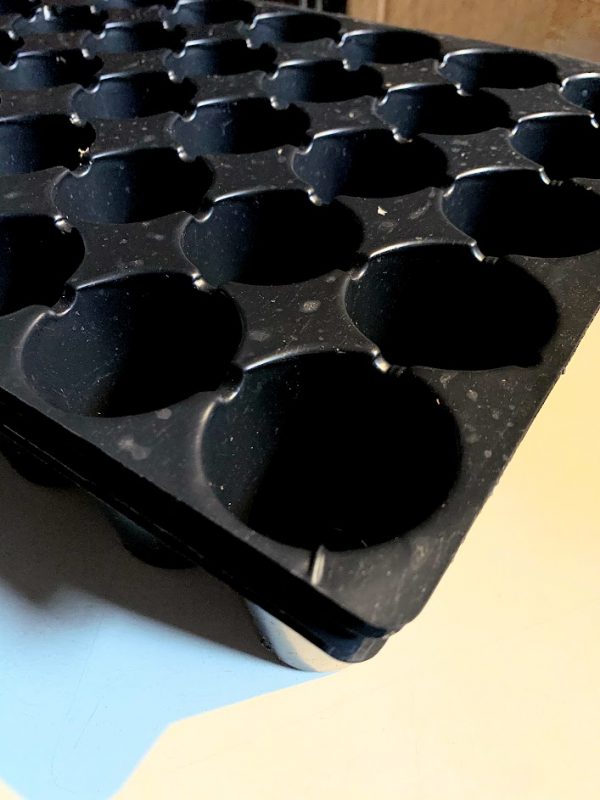 50 Hole Black Plastic Pot Tray